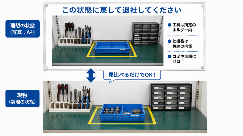 「理想の状態」のA4判写真の掲示例