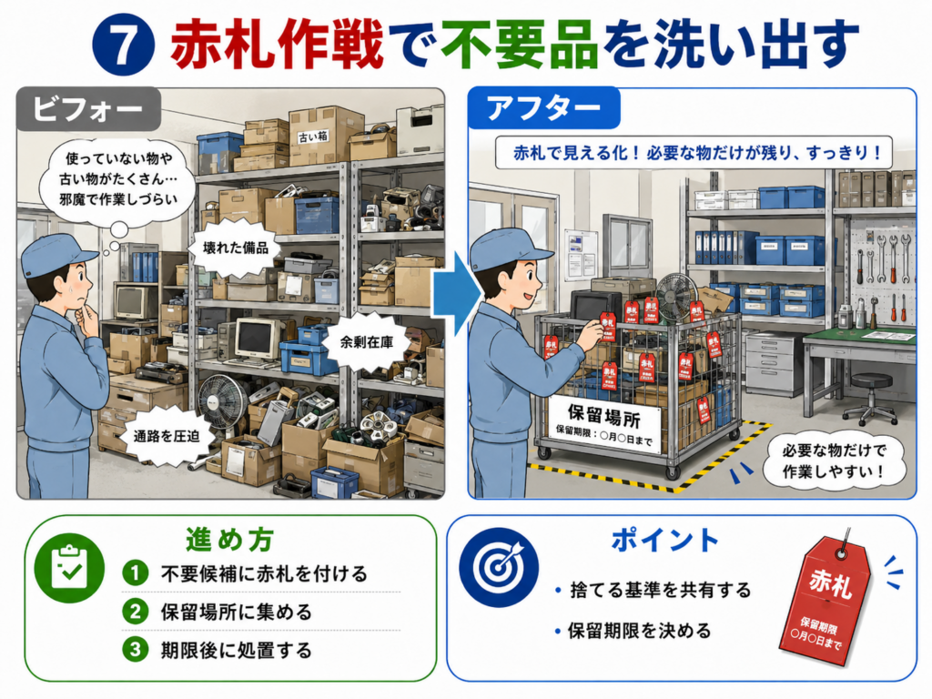 5S活動の小さな改善事例を探している方へ。劇的にムダが減る小ネタ10選と手順