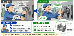 差し込む・入れる・戻すをラクにする現場改善全10選｜狙わず決まる治具と仕組みの作り方