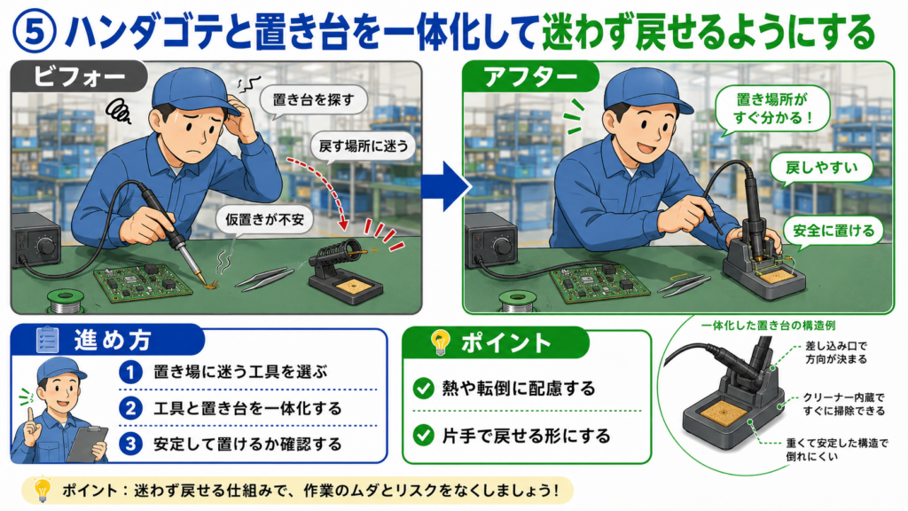 差し込む・入れる・戻すをラクにする現場改善全10選｜狙わず決まる治具と仕組みの作り方