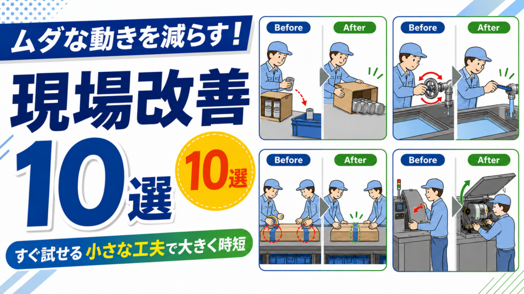 複数の動作を1回で済ませる｜作業を減らす現場改善10選と安全な始め方をやさしく解説