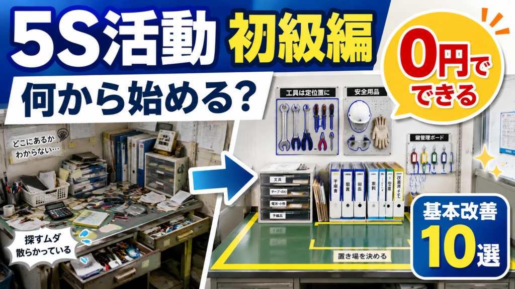 5S活動は何から始める？初心者がお金をかけず今日から試せる整理・整頓の基本改善10選